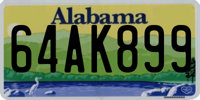 AL license plate 64AK899