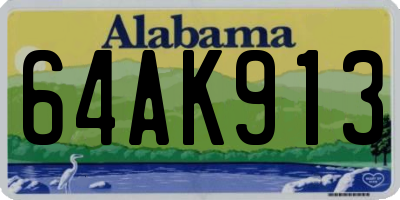 AL license plate 64AK913