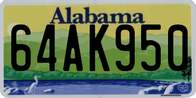 AL license plate 64AK950