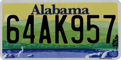 AL license plate 64AK957