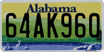 AL license plate 64AK960