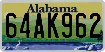 AL license plate 64AK962