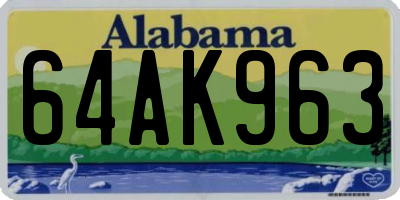 AL license plate 64AK963