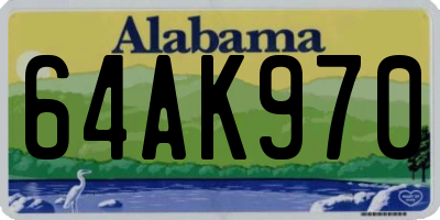 AL license plate 64AK970
