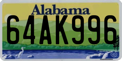 AL license plate 64AK996