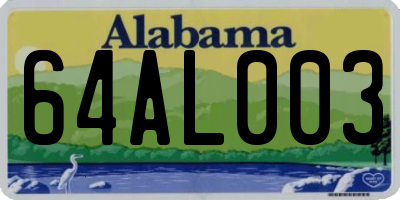 AL license plate 64AL003