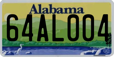 AL license plate 64AL004