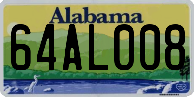 AL license plate 64AL008