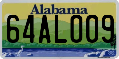 AL license plate 64AL009