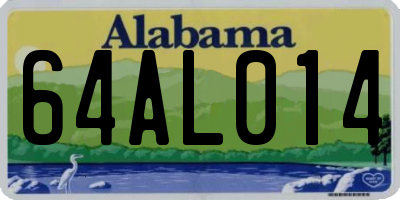 AL license plate 64AL014