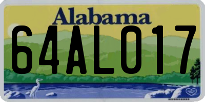 AL license plate 64AL017