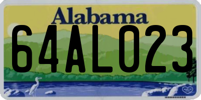 AL license plate 64AL023