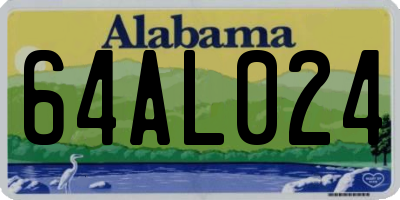 AL license plate 64AL024