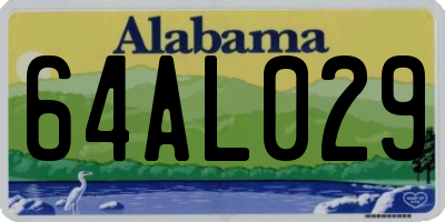 AL license plate 64AL029