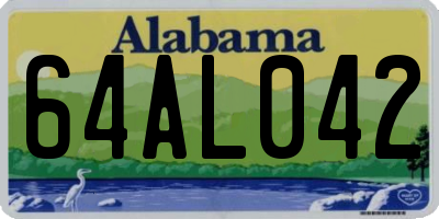 AL license plate 64AL042
