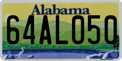 AL license plate 64AL050