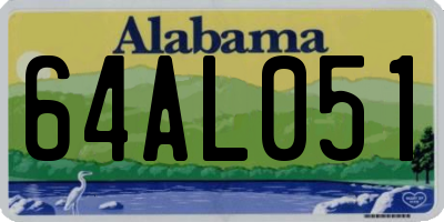 AL license plate 64AL051