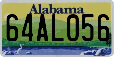 AL license plate 64AL056
