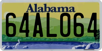 AL license plate 64AL064