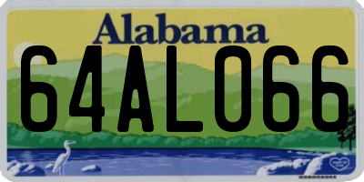 AL license plate 64AL066