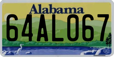 AL license plate 64AL067