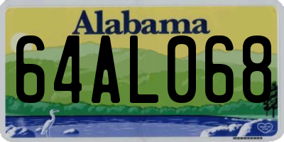 AL license plate 64AL068