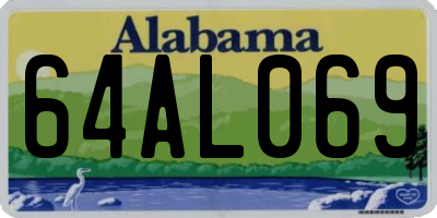 AL license plate 64AL069