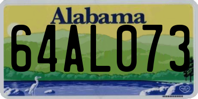 AL license plate 64AL073