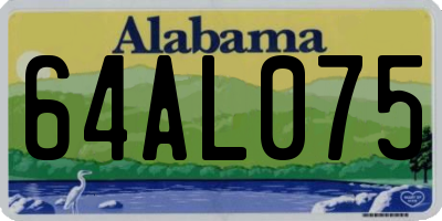 AL license plate 64AL075