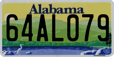 AL license plate 64AL079