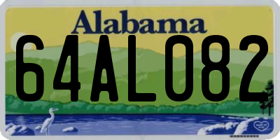 AL license plate 64AL082