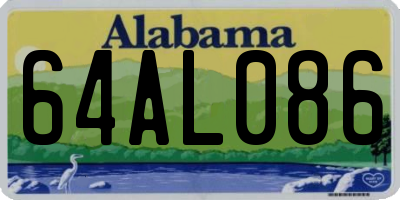 AL license plate 64AL086