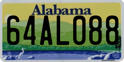 AL license plate 64AL088