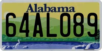 AL license plate 64AL089