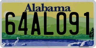 AL license plate 64AL091