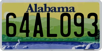 AL license plate 64AL093