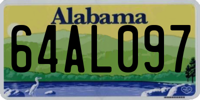 AL license plate 64AL097