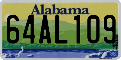 AL license plate 64AL109