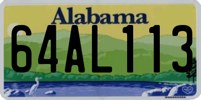 AL license plate 64AL113