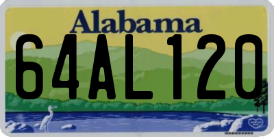 AL license plate 64AL120