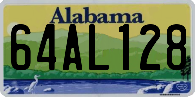AL license plate 64AL128