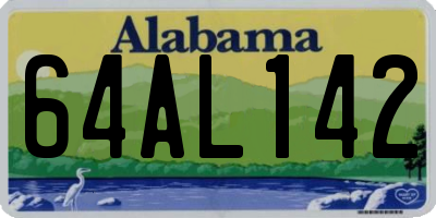 AL license plate 64AL142