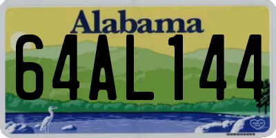 AL license plate 64AL144