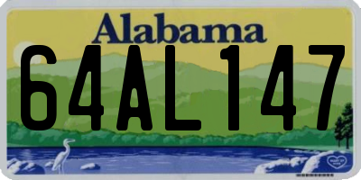 AL license plate 64AL147