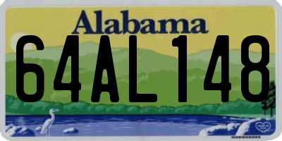AL license plate 64AL148
