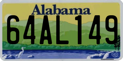 AL license plate 64AL149