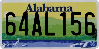 AL license plate 64AL156