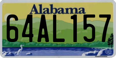 AL license plate 64AL157