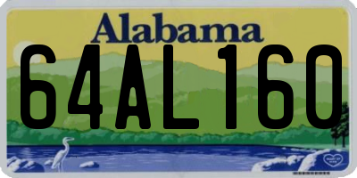 AL license plate 64AL160