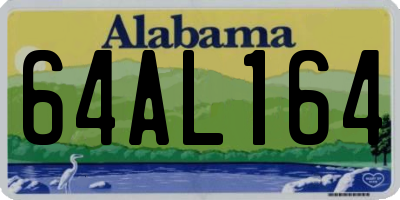 AL license plate 64AL164